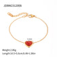 Red Heart Shape Bracelet [Stainless Steel]