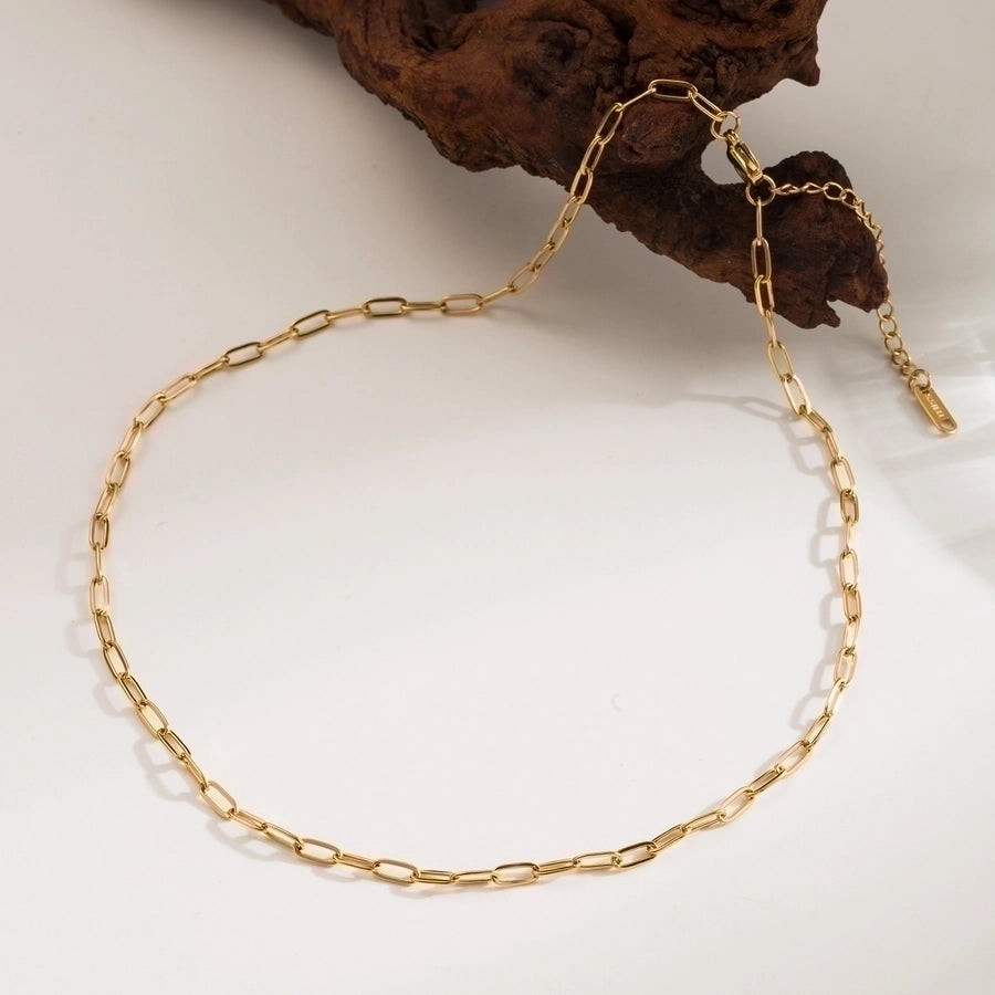 Mix Chain Necklace [304 Stainless Steel,18K Gold Plated]