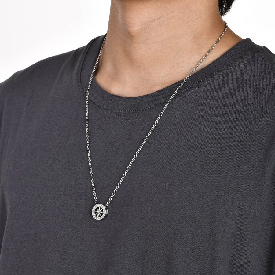 Basic Simple Style Round Pendant Necklace [304 Stainless Steel]