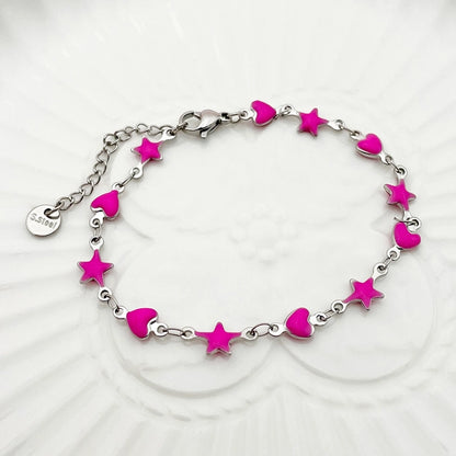 Braccialetti stella/cuore [304 acciaio inossidabile]