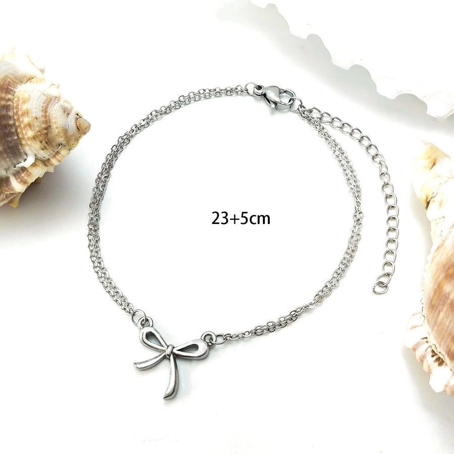 Bow Knot Bracelets/Anklet/Necklace/Set [304 Stainless Steel,18K Gold Plated]