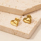 Heart Shape Earrings [304 Stainless Steel,18K Gold Plated]