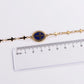 Bracciale a croce blu [acciaio inossidabile 304, oro 18K placcato]