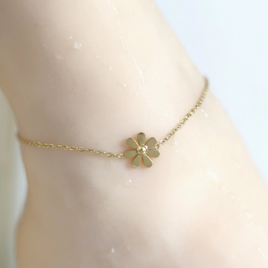 Flower Anklet [Stainless Steel]