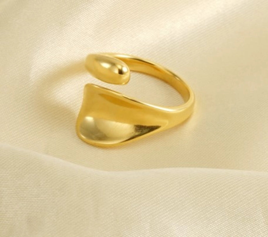 Geometrisk ring [304 rustfritt stål, 18K gullbelagt]