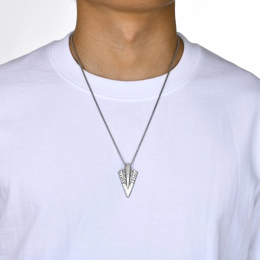 Collier de pendentif flèche [304 en acier inoxydable]