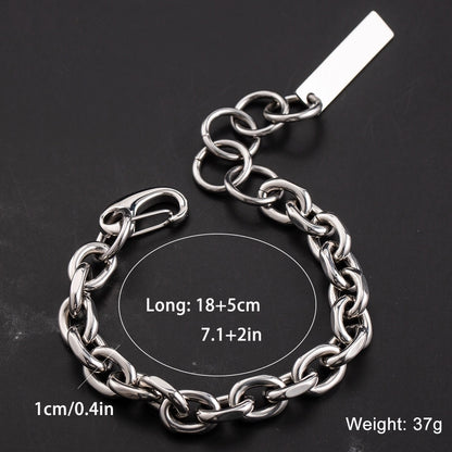 Hip-Hop Geometric Chain Bracelet [304 Stainless Steel]