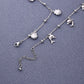 Silver Hawaiian Vacation Beach Dolphin Shell Fish 3Anklet [304 Stainless Steel]