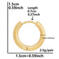 U Shape Circle Hoop Earrings [304 Stainless Steel,18K Gold Plated]