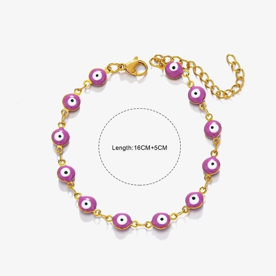 Eye Cartoon Style Bracelet [304 Stainless Steel 18K Gold Plated]