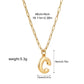 Jewelry Preppy Style Solid Color Shiny Letter 304 Stainless Steel Pendant Necklace