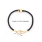 Double Heart  Nylon Woven Chain String Bracelet [304 Stainless Steel]