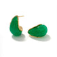 Water Droplets Solid Color Plating Resin Earrings [304 Stainless Steel]