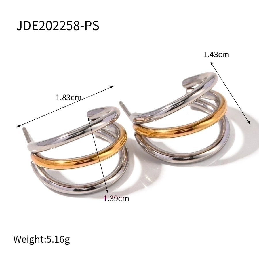 Triple Hoop Earrings [304 Stainless Steel]