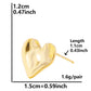 Heart Shape Earrings [304 Stainless Steel,18K Gold Plated]