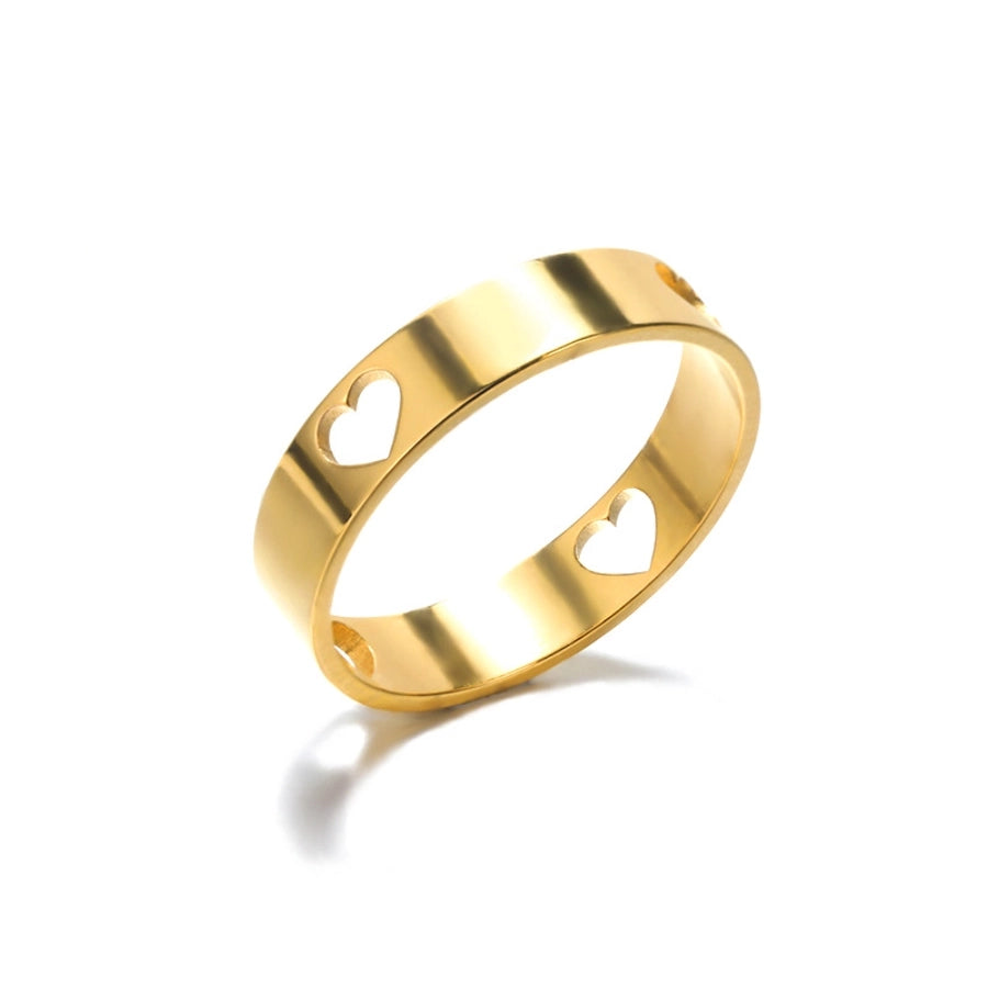 Hjerteform ring [304 rustfritt stål]