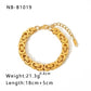 Hip-Hop Punk Classic Style Solid Color Stainless Steel 18K Gold Plated Bracelets In Bulk