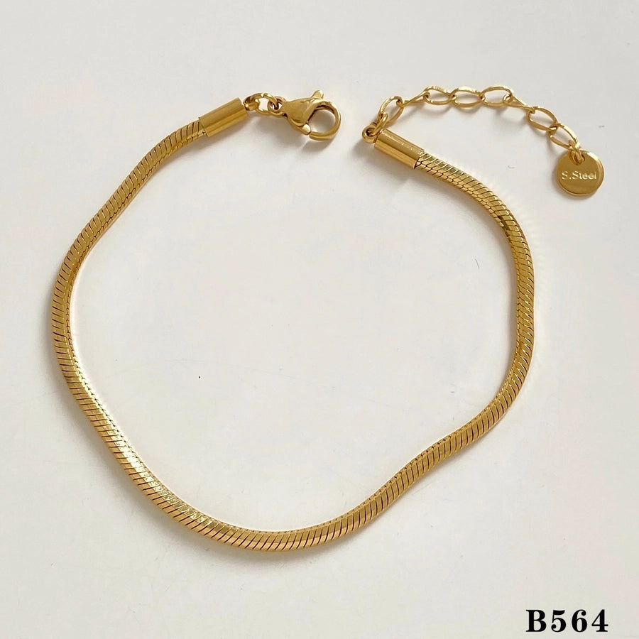 Tenniskæde Bangle armbånd/halskæde [304 rustfrit stål, 16k guldbelagt]