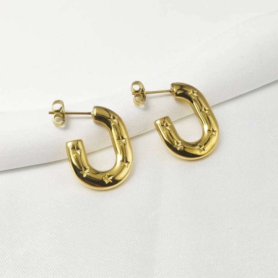 Geometric Earrings [304 Stainless Steel,18K Gold Plated]