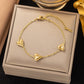 Heart Shape Bracelet/Necklace [304 Stainless Steel,18K Gold Plated]