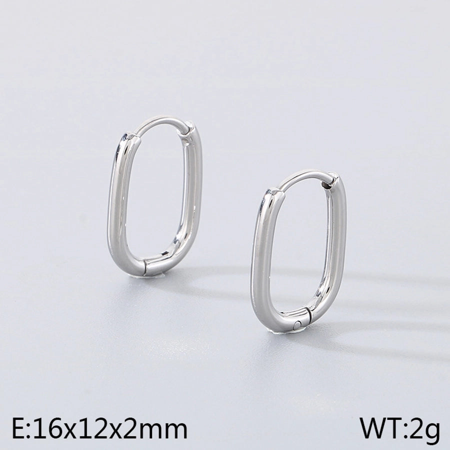 U-Shaped Earrings [Stainless Steel]