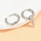 Asymmetrical drop earrings Set [Stainless Steel]