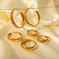 Round Polishing Hoop Earrings [304 Stainless Steel,18K Gold Plated]