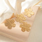 Flat Flower Earrings [304 Stainless Steel, 14K Gold Plated]