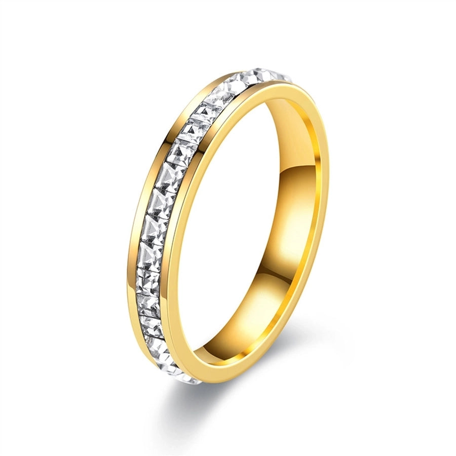 Zircon Band Ring [Stainless Steel]