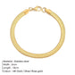 Bracciale a catena di serpenti piatti [acciaio inossidabile, oro 14K placcato]