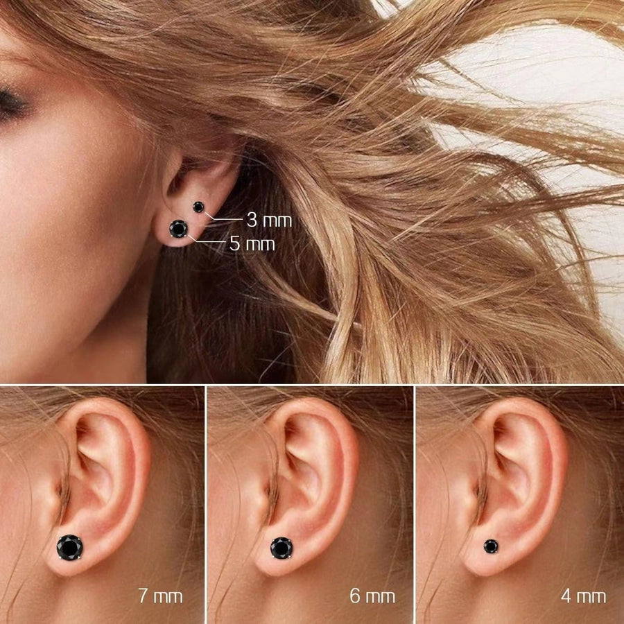 Round Plating Ear studs [304 Rustfrit stål 18k guldbelagt]