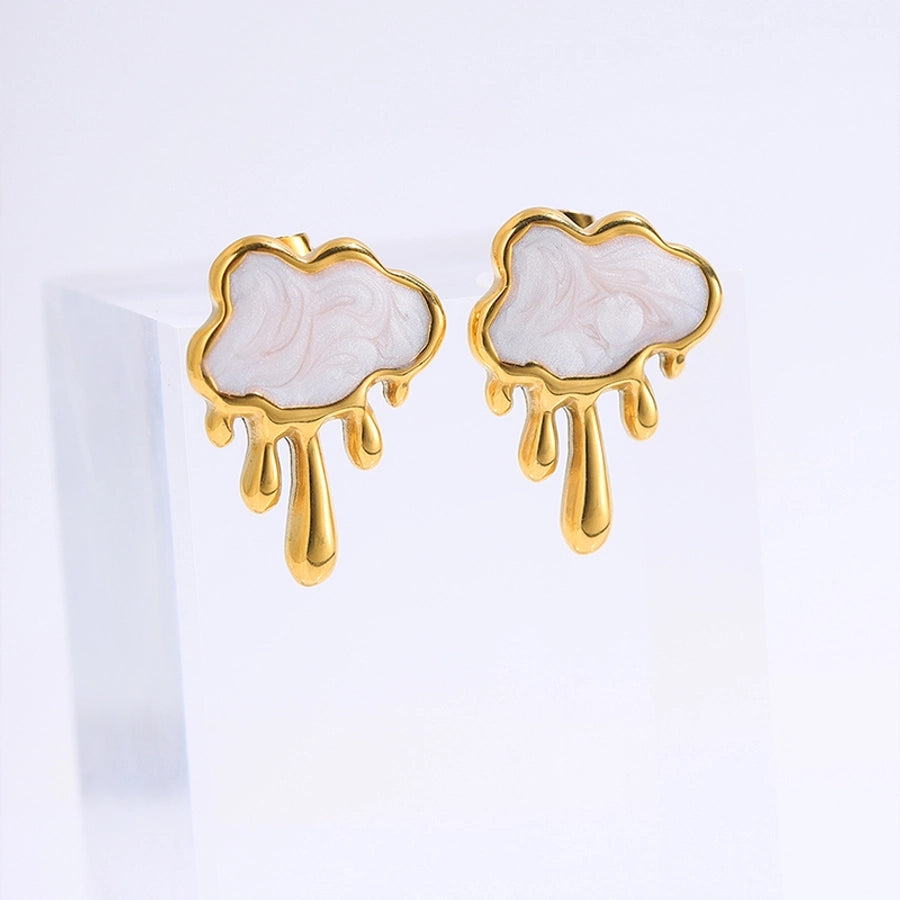 White Clouds Earrings [304 Stainless Steel]