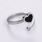 Heart Shape Acrylic Ring [304 Stainless Steel 18K Gold Plated]