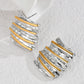 Two Tone Earrings [304 Stainless Steel, 18K Gold Plated]