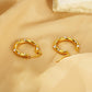 Rhinestones Hoop Earrings [304 Stainless Steel,18K Gold Plated]