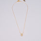 Long Square Rhinestone Pendant Necklace [304 Stainless Steel,18K Gold Plated]