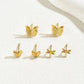 Butterfly Earrings Set [201 Stainless Steel, 18K Gold Plated]