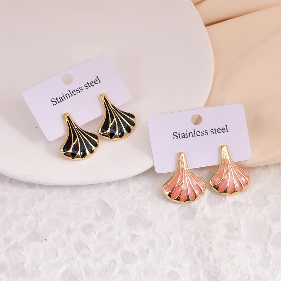 Romantic Simple Style Sector Earrings [304 Stainless Steel]