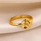 Mix Designs Ring [304 Stainless Steel 18K Gold Plated]