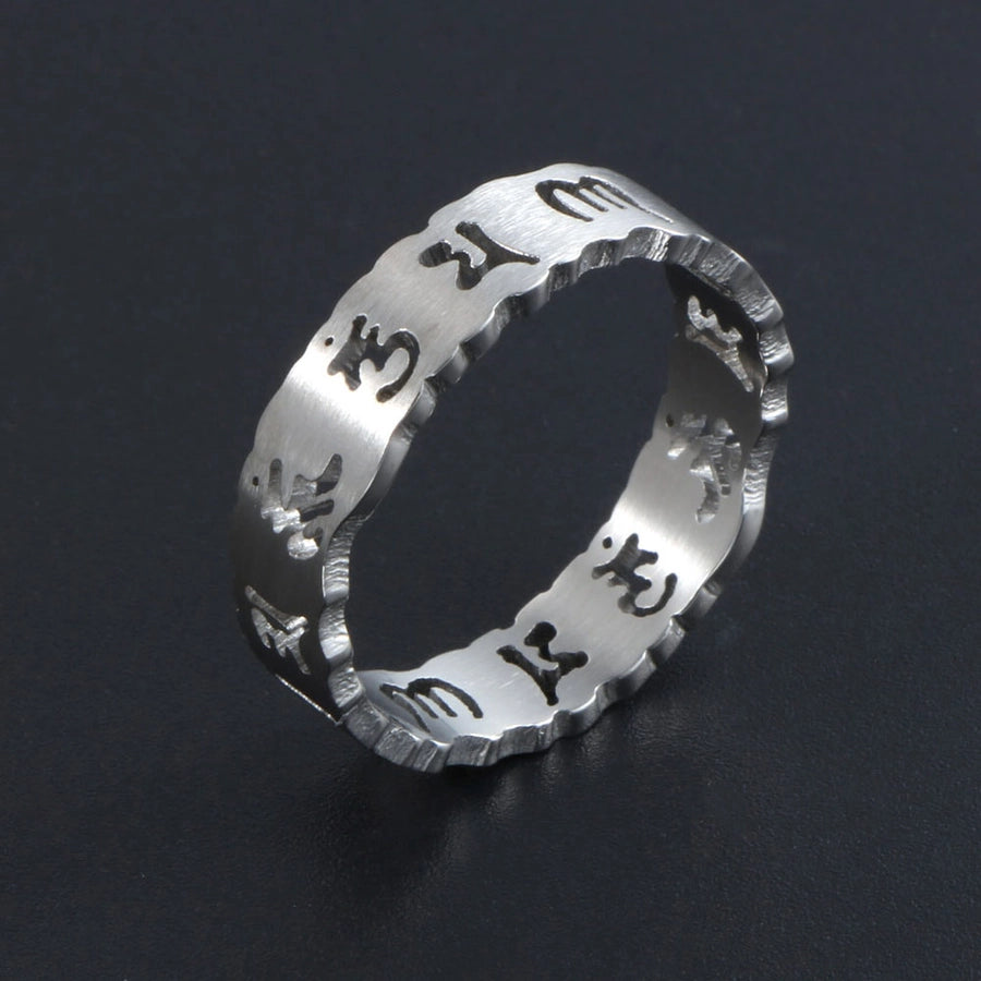 Vintage Style Letter Ring [304 Stainless Steel]