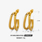 Double Earrings [304 Stainless Steel,18K Gold Plated]