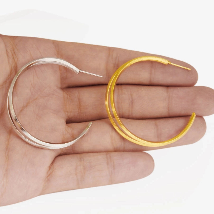 Double Hoop Earrings [304 Stainless Steel]