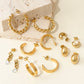 Random Style Earrings Sets [304 Stainless Steel, 14K Gold Plated]