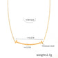 Collier de lignes de forme en T [304 en acier inoxydable, 18 carats en or]