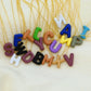 Resin Letter Necklace [304 Stainless Steel,14K Gold Plated]