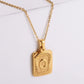 Simple Style Plating Letter Pendant Necklace [304 Stainless Steel,18K Gold Plated]