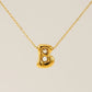 Letter Pendant Necklace [304 Stainless Steel,18K Gold Plated]