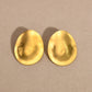 Flat Oval Plating Earrings [304 Stainless Steel,18K Gold Plated]