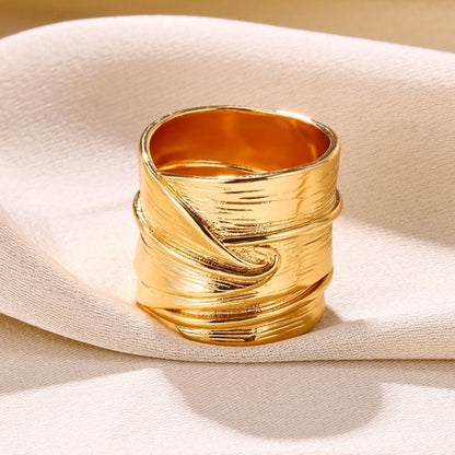 Long Ring [304 Stainless Steel, 18K Gold Plated]