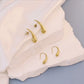 Gold Hook Earrings [304 Stainless Steel,18K Gold Plated]